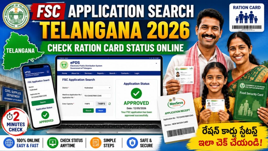 FSC Application Search Telangana